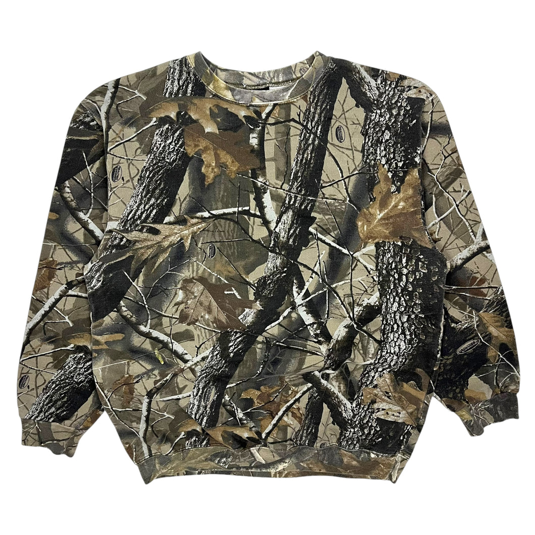 Outfitter's Ridge Realtree Hardwoods Camo Crewneck Sweatshirt - Size M