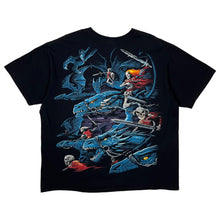 Load image into Gallery viewer, Liquid Blue Skeleton Dragon Rider Tee - Size XL
