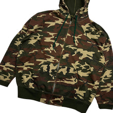 Load image into Gallery viewer, Civilian Camouflage Flannel Lined Full Zip Hoodie - Size XL
