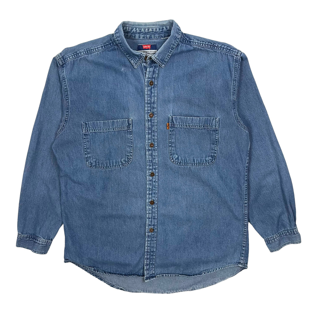 Levi's Orange Tab Denim Shirt - Size XL