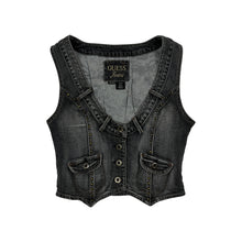 Load image into Gallery viewer, Women's Guess Jeans Studded Denim Vest - Size M
