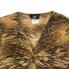 Load image into Gallery viewer, Women’s Libra Animal Print Tie Long Sleeve - Size S
