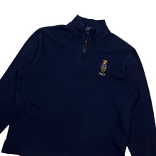 Load image into Gallery viewer, Polo By Ralph Lauren Bear Quarter Zip Pullover Sweatshirt - Size L
