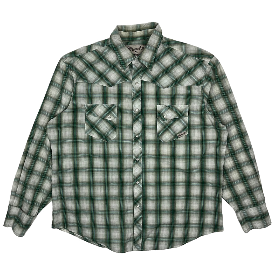 Wrangler Wrancher Pearl Snap Western Shirt - Size XL