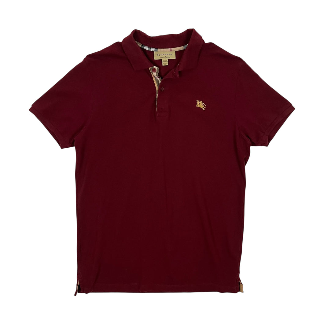 Burberry Nova Check Knit Polo - Size L