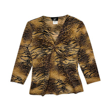 Load image into Gallery viewer, Women’s Libra Animal Print Tie Long Sleeve - Size S
