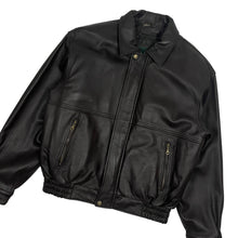 Load image into Gallery viewer, Danier Insulated Leather Bomber Jacket - Size L
