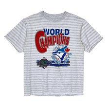 Load image into Gallery viewer, 1992 Toronto Blue Jays World Series Striped Tee - Size XL
