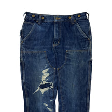 Load image into Gallery viewer, Distressed Carhartt Denim Double Knee Carpenter&#39;s Pants - Size 34&quot;
