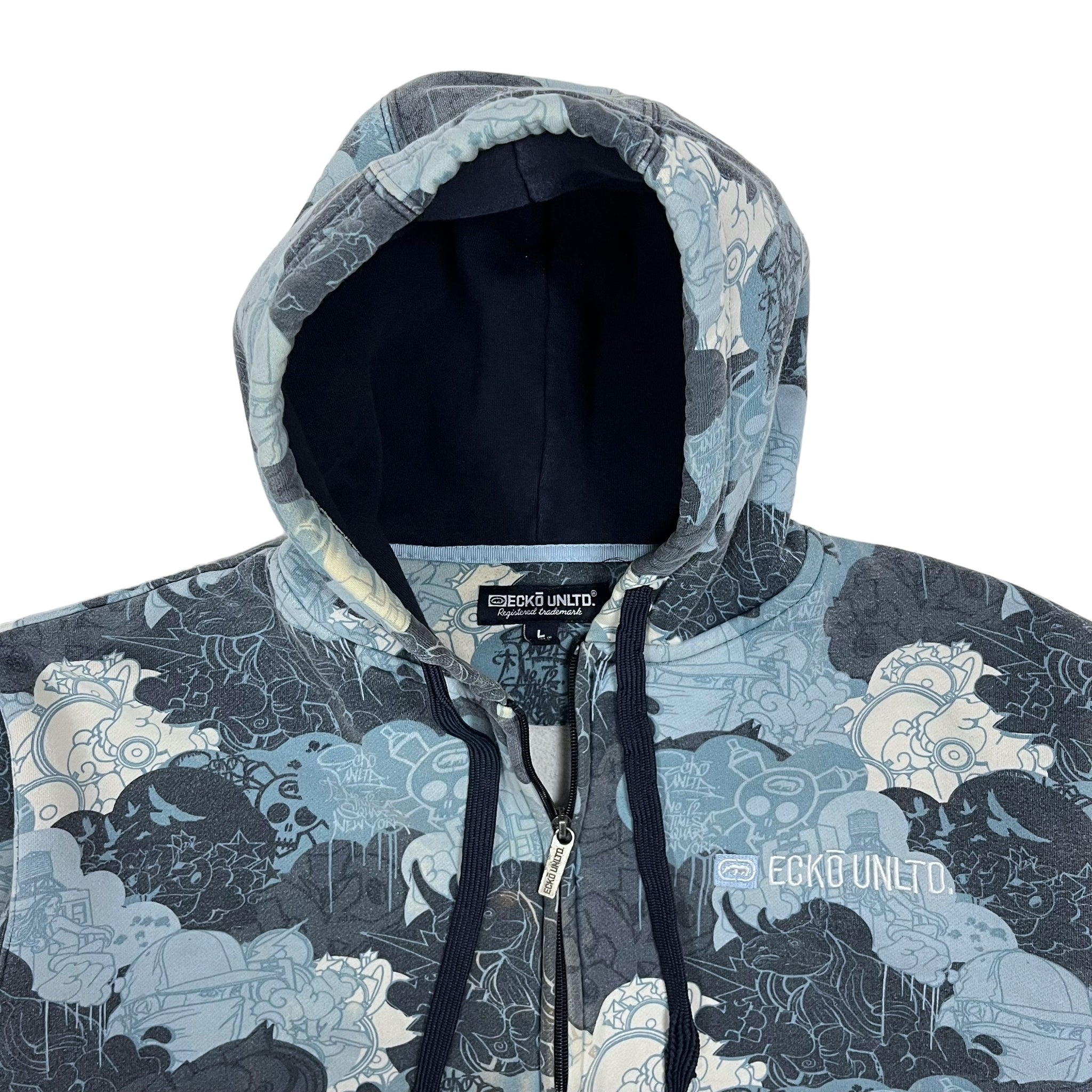 Ecko UNLTD All Over Print Zip Up Hoodie - Size L – Snafu Studios