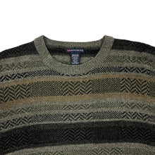 Load image into Gallery viewer, Geometric Striped Knit Sweater - Size XL
