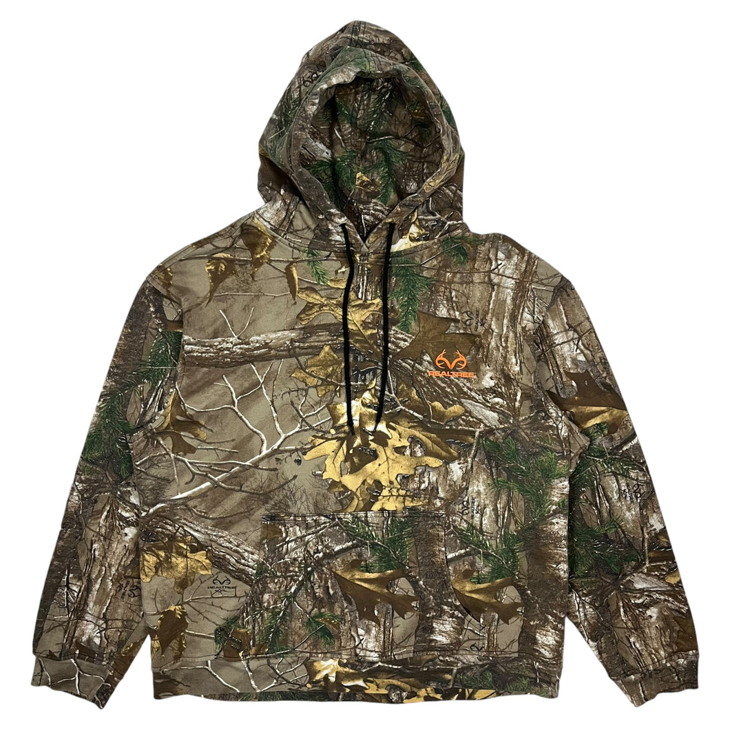 Realtree Branded Camo Pullover Hoodie - Size L