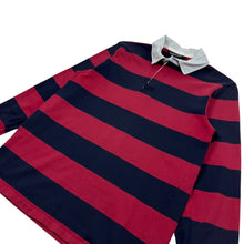 Load image into Gallery viewer, Lands End Striped Polo Long Sleeve - Size L
