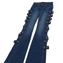 Load image into Gallery viewer, Women's Fastforward Riveted Peak-a-boo Denim Jeans - Size S
