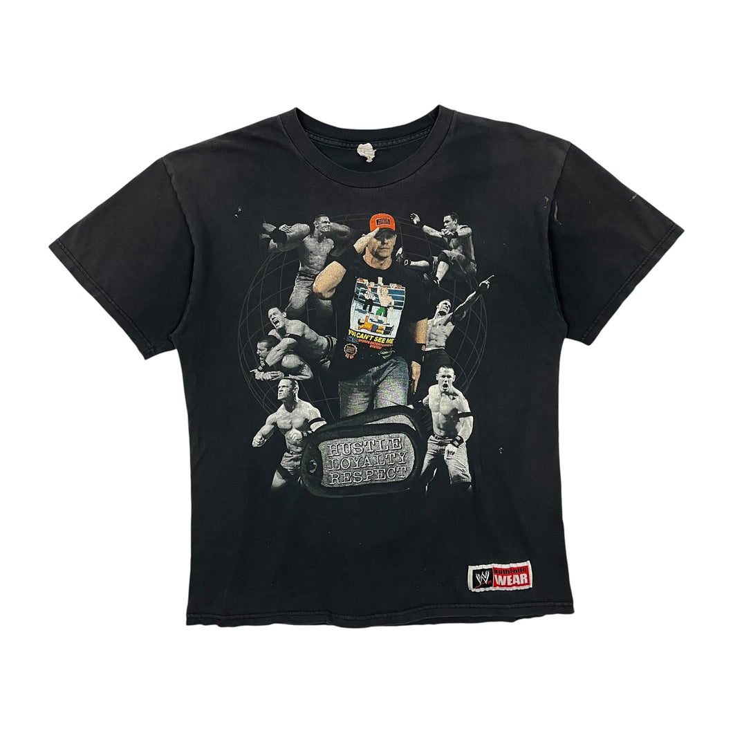 John Cena Hustle Loyalty Respect Cenation WWE Wrestling Tee - Size L