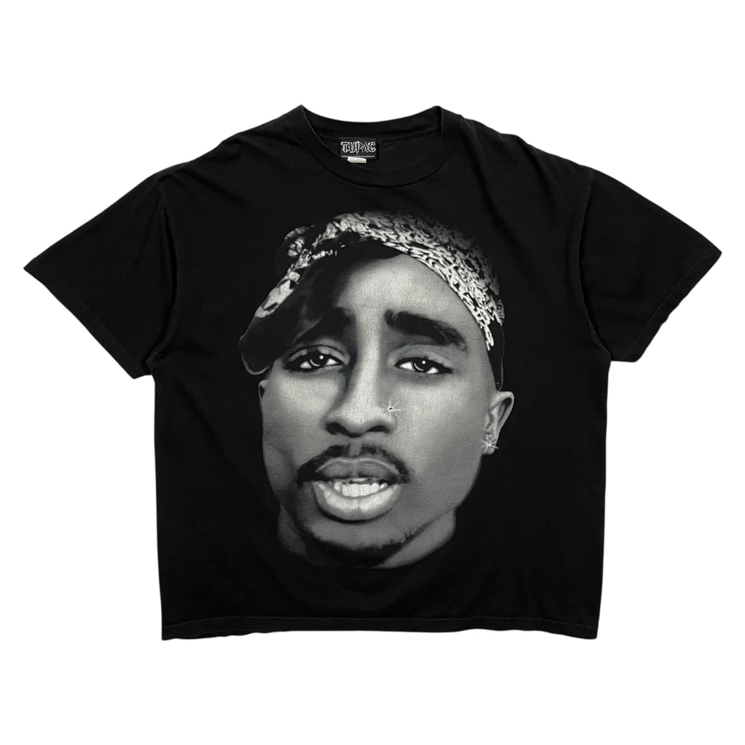 Tupac Airbrushed Portrait Tee - Size XL