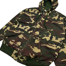 Load image into Gallery viewer, Civillian Woodland Camo Full Zip Hoodie - Size L
