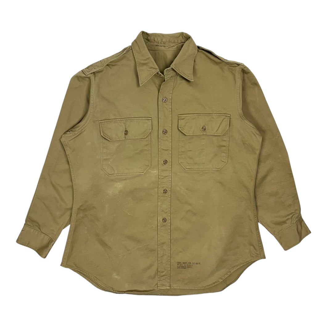 1961 US Army Class 1 Cotton Shirt - Size L