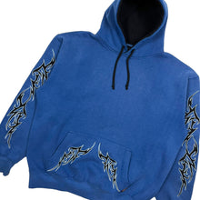 Load image into Gallery viewer, Sapphire Lounge Embroidered Tribal Print Pullover Hoodie - Size L
