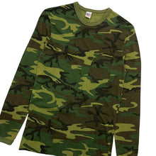 Load image into Gallery viewer, Woodland Camo USA Maden Pocket Ringer Longsleeve - Size L

