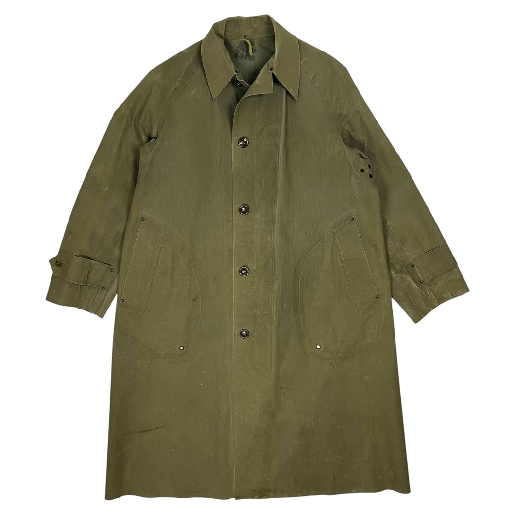 1949 US Army Rubber Rain Dismounted Coat - Size M