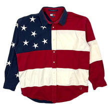 Load image into Gallery viewer, Tommy Hilfiger American Flag Button Up Shirt - Size XL
