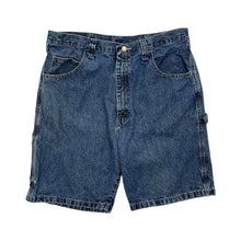 Load image into Gallery viewer, Wrangler Rat Fink Patch Carpenter Denim Shorts - Size 35&quot;
