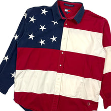 Load image into Gallery viewer, Tommy Hilfiger American Flag Button Up Shirt - Size XL
