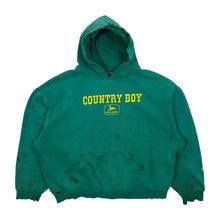 Load image into Gallery viewer, Distressed John Deere Country Boy Hoodie - Size L
