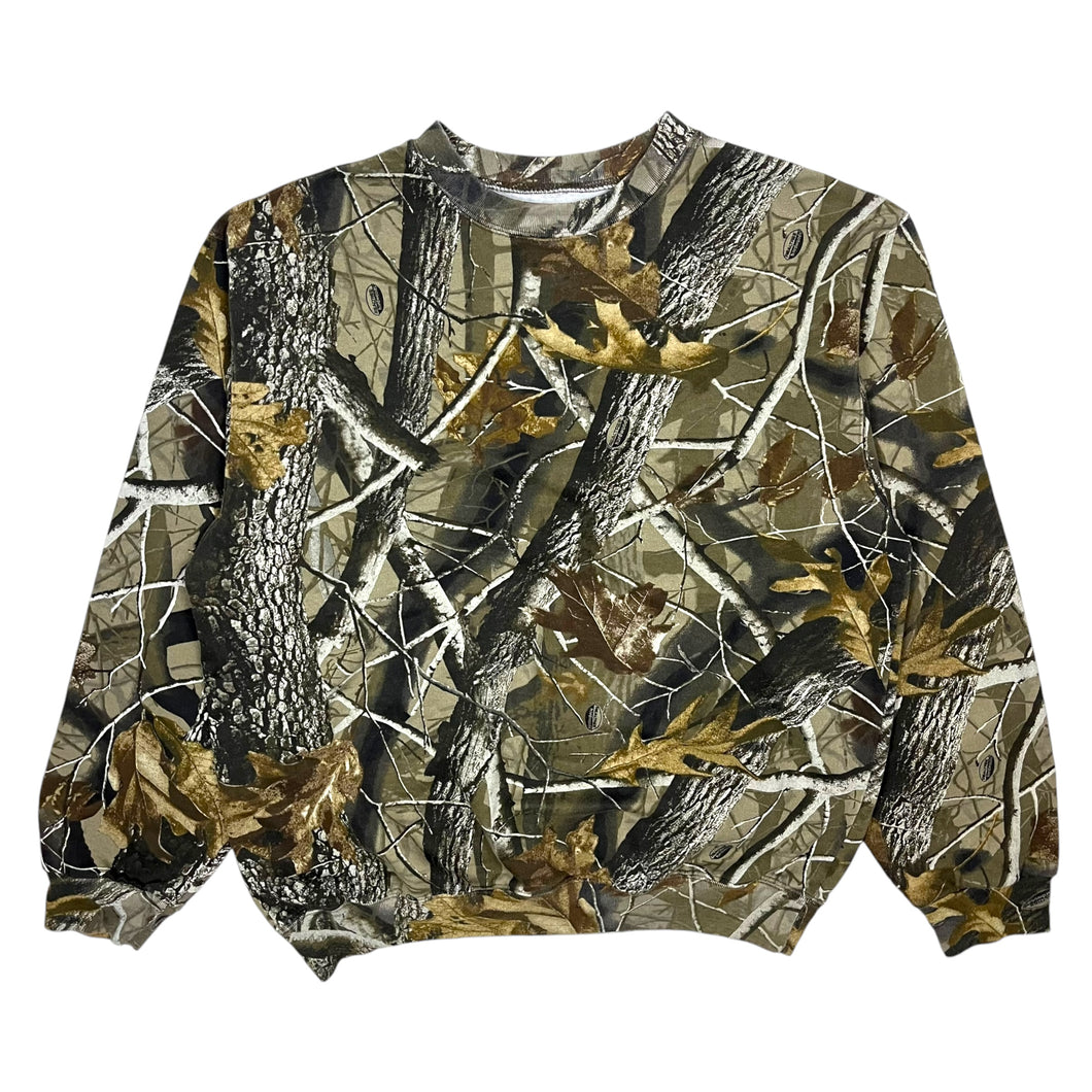 Realtree Hardwoods Camo Crewneck Sweatshirt - Size L/XL