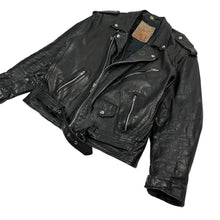 Load image into Gallery viewer, Classic Leather Biker Jacket - Size L
