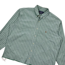 Load image into Gallery viewer, Ralph Lauren Pinstripe Oxford Raw Hem Button Up - Size L
