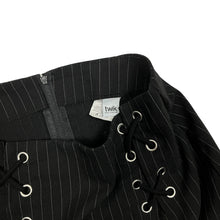 Load image into Gallery viewer, Women's Pinstriped Lace-up Skirt -Size S
