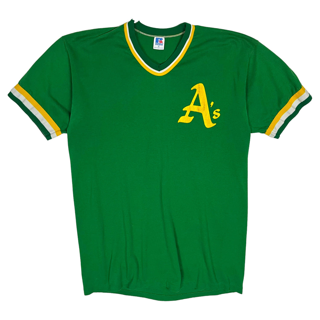 Oakland A's Russell #69 Ringer Cotton Jersey - Size XL