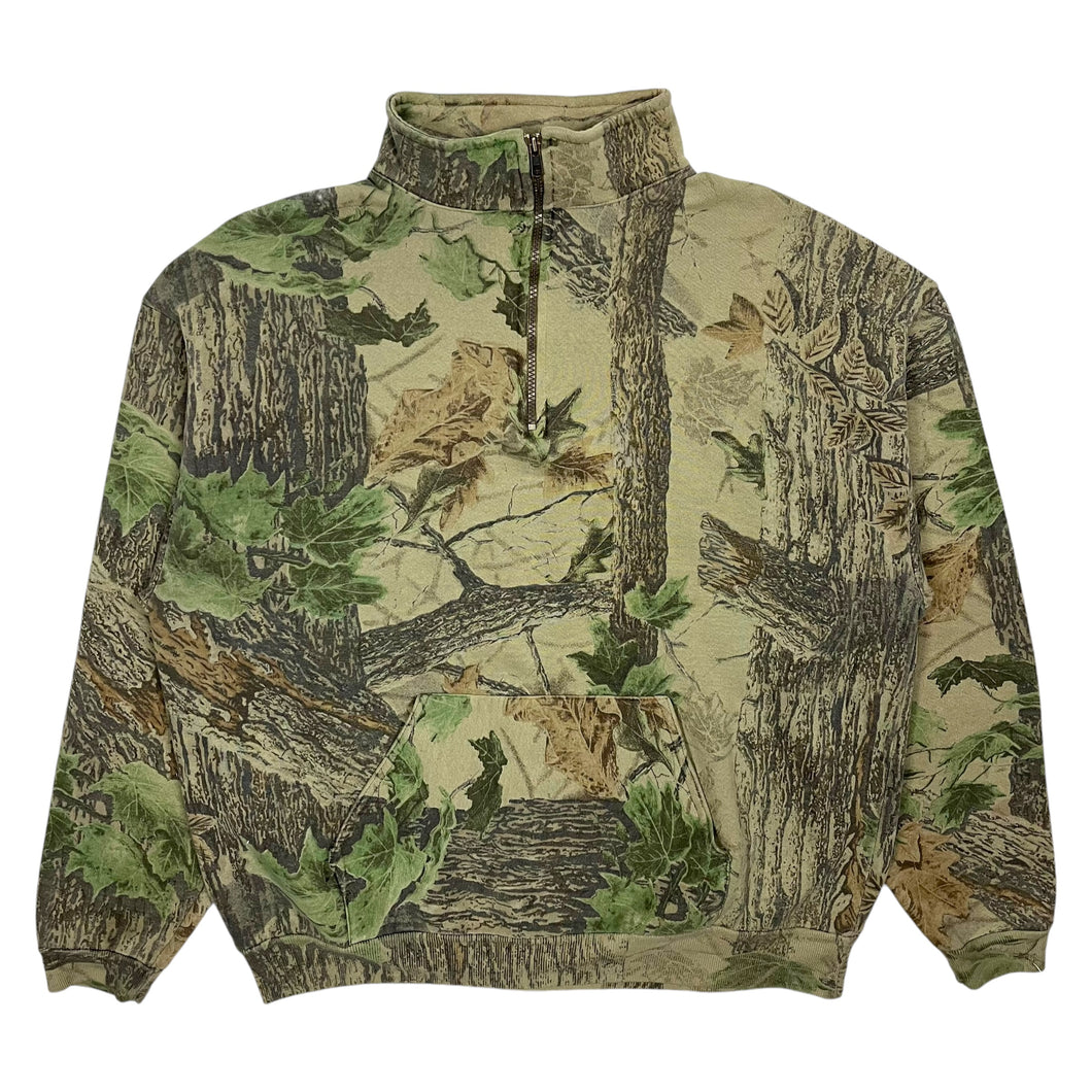 Jerzee Outdoors Realtree Camo Quarter Zip Pullover - Size L