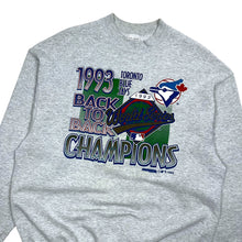 Load image into Gallery viewer, 1993 Toronto Blue Jays Back To Back Champions Crewneck Sweatshirt - Size XL
