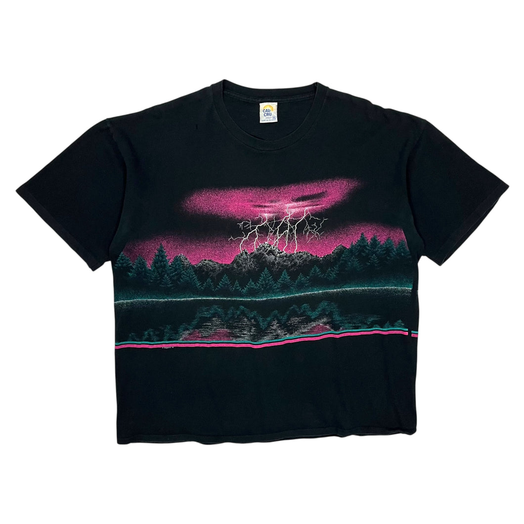 1991 Lightning Nature Scene Habitat Tee - Size XL