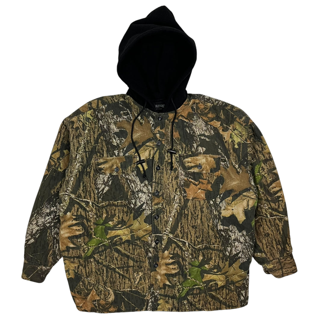 Camo Ridge Mossy Oak Realtree Camo Hooded Button Down Jacket - Size XXL