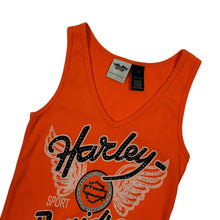 Load image into Gallery viewer, Women&#39;s Harley-Davidson Ribbed Rhinestone Stretch Tank - Size S
