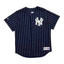 Load image into Gallery viewer, New York Yankees Pinstripe Mesh Majestic MLB Baseball Jersey - Size XL
