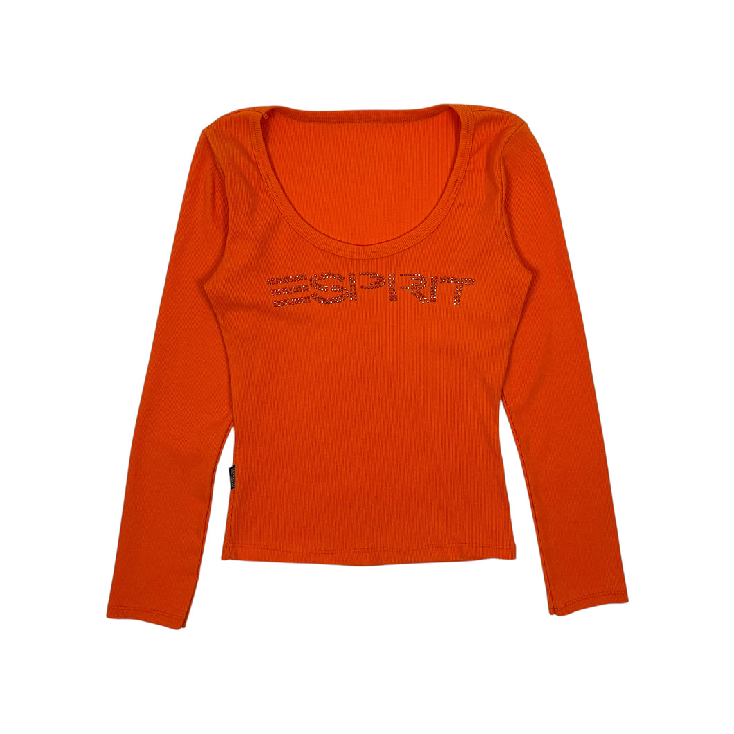 Women's Esprit Rhinestone Logo Long Sleeve - Size S