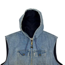 Load image into Gallery viewer, Walls Denim Thermal Lined Hooded Work Vest - Size L
