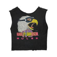 Load image into Gallery viewer, Harley-Davidson Rules Eagle Cut Off Scoop Neck Tank - Size M
