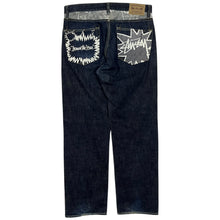 Load image into Gallery viewer, Stussy Rough &amp; Rugged Graffiti Denim Jeans - Size 34"
