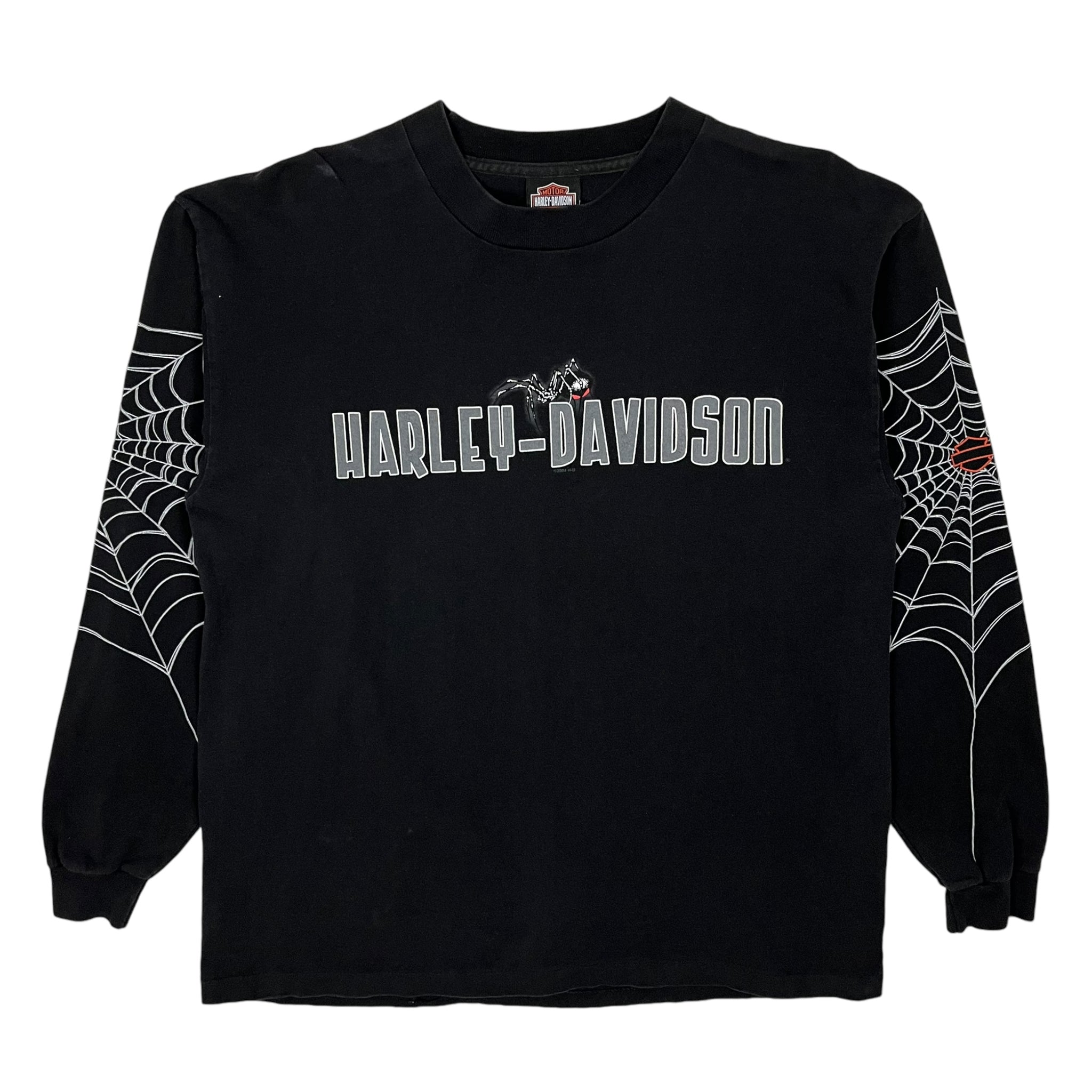 Harley Davidson スパイダー　web 長袖　XL Vintage Harley Davidson Spider Web Long Sleeve T-Shirt 90s