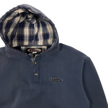 Load image into Gallery viewer, Sun Baked Distressed No Fear Henley Hoodie - Size M/L
