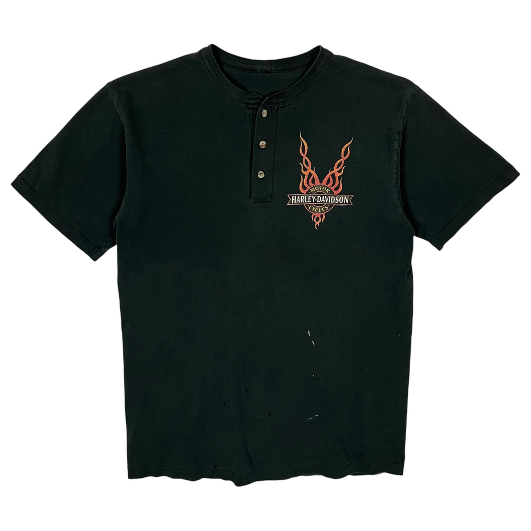 1993 Harley-Davidson Henley Tee - Size L