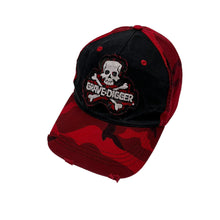 Load image into Gallery viewer, Distressed Camo Grave Diggers Velcro Strap Back Hat - Adjustable
