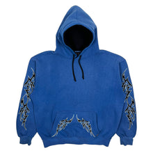 Load image into Gallery viewer, Sapphire Lounge Embroidered Tribal Print Pullover Hoodie - Size L
