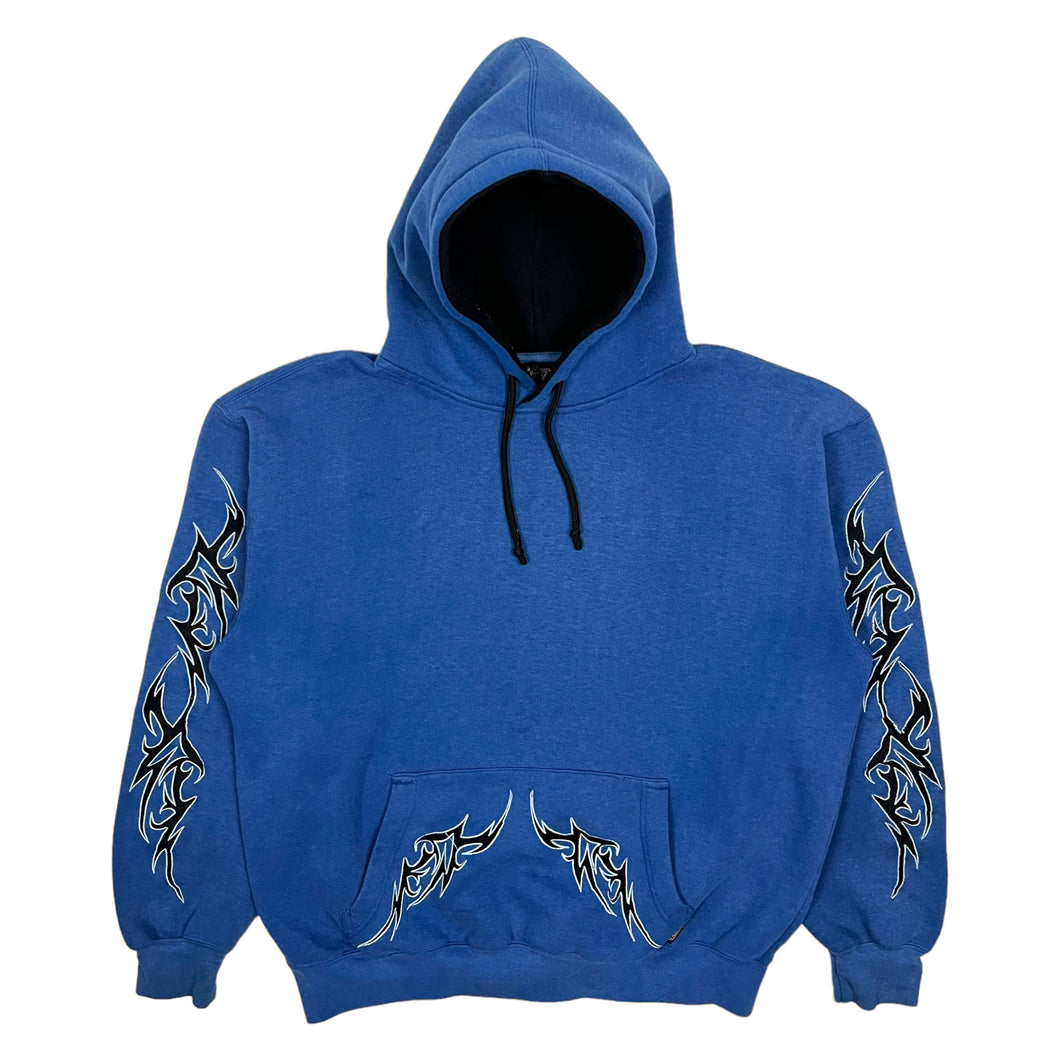 Sapphire Lounge Embroidered Tribal Print Pullover Hoodie - Size L